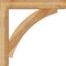 Ekena Millwork Thorton Block Rough Sawn Bracket w/ Offset Brace, Western Red Cedar, 6"W x 32"D x 32"H BKT0604X32X32THR05RWR - alternate 3